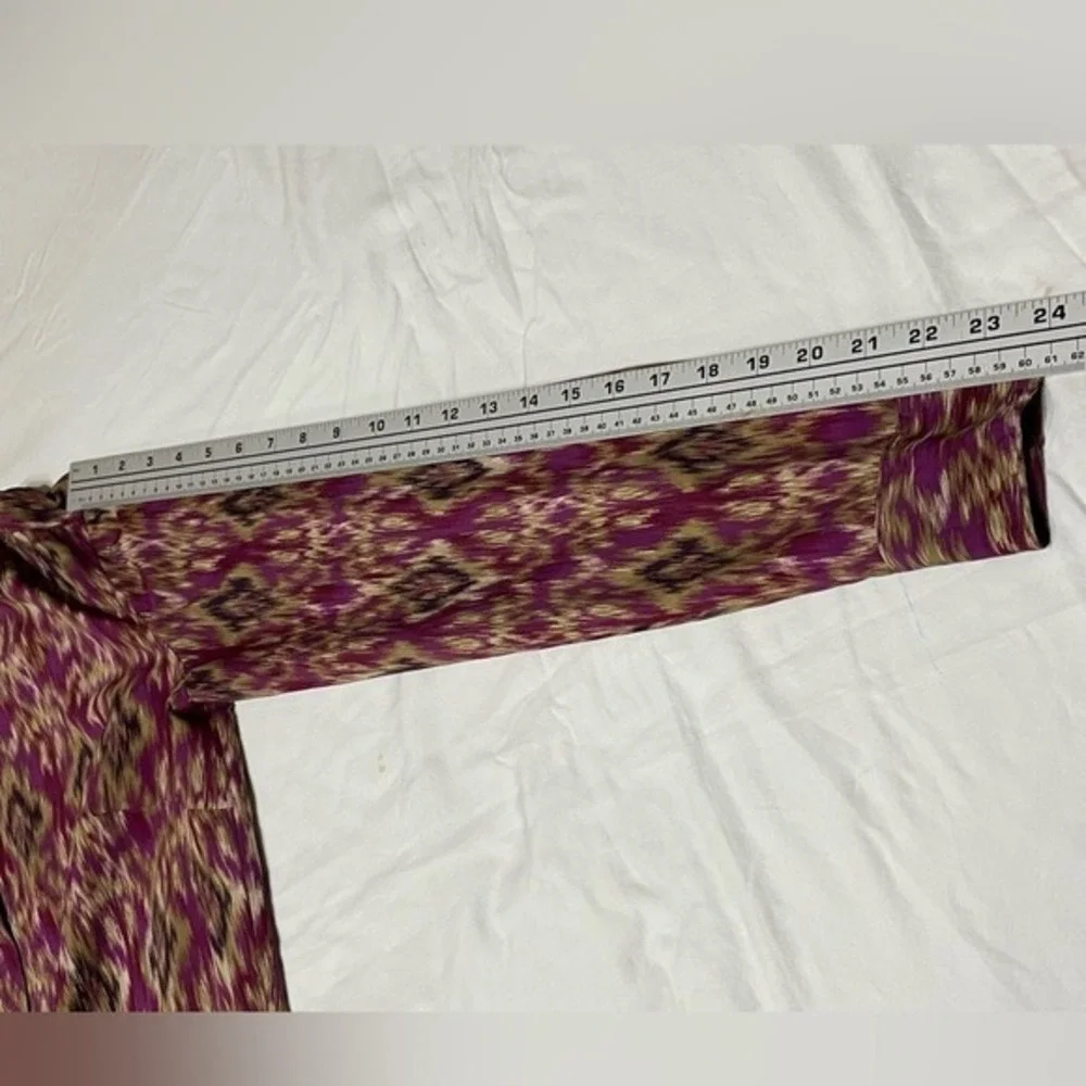 Lauren Ralph Lauren‎ Shirt Dress Medium Midi LS Geometric Print